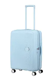 American Tourister Валіза American Tourister, Soundbox, поліпропілен, середня, 67см, 71.5/81л, TSA, 4 колеса, EXP, пастельно-блакитний