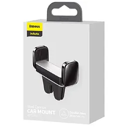 Автомобільний тримач Baseus Steel Cannon Air Outlet Car Mount SUGP-0S Silver - мініатюра 2