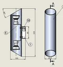 Настінне бра V2, PikArt арт. 5771 Срібний/білий - мініатюра 2