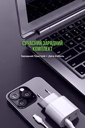 Мережевий зарядний пристрій MadeInFuture MFS12 12W A+C + кабель USB-A to USB-C White (MIF82822) - мініатюра 4