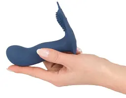 Стимулятор простати You2Toys Vibrating Butt Plug With Nubs, 11.7 см синій - мініатюра 6
