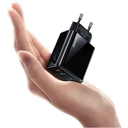 Мережевий зарядний пристрій Usams T40 US-CC133 20W Black (CC133TC01) [160712] - мініатюра 6
