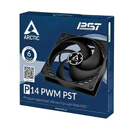 Корпусний вентилятор 140 мм Arctic P14 PWM PST ACFAN00125A Black - мініатюра 4