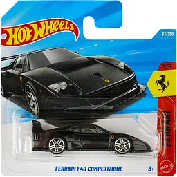 Базова машинка Hot Wheels Ferrari, Ferrari F40 Competizione чорна (5785) JJJ31-N521
