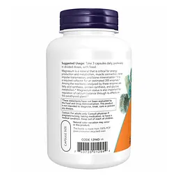 Магній Now Foods Magnesium Citrate 240 капсул - мініатюра 3