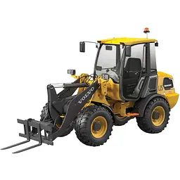 Автомодель Bburago серії Construction Навантажувач Volvo L25 з вилами (18-32090)