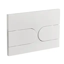 Панель змиву Koer KT-0604-03 240x160x10mm пластикова, кнопка закруглена KR5322, Білий