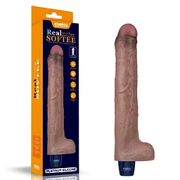 Вібратор 10.5 REAL SOFTEE VIBRATING DILDO LOVETOYS 66-LV430223 101946