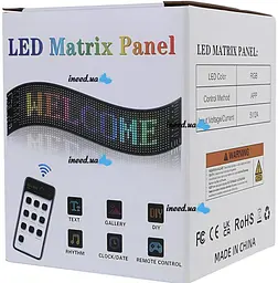 Гнучкий світлодіодний дисплей LED Matrix Panel для реклами та вивісок програмованої панелі з bluetooth