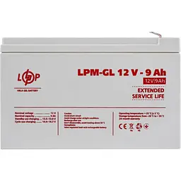 Акумулятор LogicPower GEL 12V/9Ah/108Wh [6563] [109862] - мініатюра 2