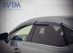 Дефлектори вікон вітровики Lexus NX 2014- з хромом молдингом 4 шт (08611-78810)