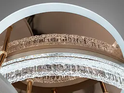 Стельова LED люстра Diasha 8819/500+400+300 золото 95W пульт 3 кільця 3 режими - мініатюра 5