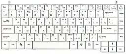 Клавіатура для ноутбука MSI (S420, S425, S430, S450) White
