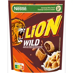 Готовий сухий сніданок Lion Wild Злакові подушечки з шоколадом, вітамінами та залізом 350