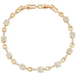 Браслет XUPING Позолота 18K "Інкрустація цирконієм" з замком 17.5,19.5см х 1.5-5мм (214283)