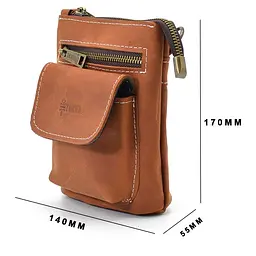 Чоловіча шкіряна сумка через плече TARWA 17×14×5,5 см sum0025698 - мініатюра 8