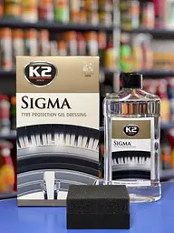 Поліроль гуми гелевий K2 Gold Sigma 500мл з губкою