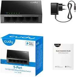 Комутатор Cudy GS105, 5 портовий Gigabit Metal Desktop Switch (GS105)