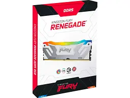 Пам'ять для настільних комп'ютерів Kingston FURY 48 GB (2x24GB) CUDIMM DDR5 8800 MHz Renegade Silver/White RGB (KF588CU42RWAK2-48) - мініатюра 3