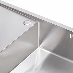 Кухонна мийка Platinum Handmade Н 780x500x200 R (з кріпленням і отвором під змішувач), Нержавіюча сталь - мініатюра 2