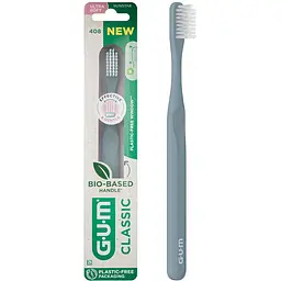 Зубна щітка GUM Classic Bio-Based Handle компактна ультра м'яка синя