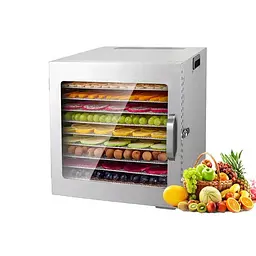 Дегідратор сушарка Food Dehydrator LT-12 для овочів фруктів м'яса грибів 12 лотків 1000Вт - мініатюра 2