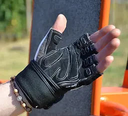 Рукавички для фітнесу Power System PS-2850, Black/White - M - мініатюра 4