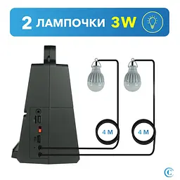 Сонячна зарядна система Solar FP-05WSL + 2 ліхтаря + радіо + Bluetooth + бездротова зарядка - мініатюра 4