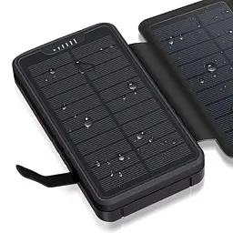 Універсальна зарядна батарея PowerBank iBattery YD-820S 26800mAh із сонячними панелями та ліхтариком (Чорний) - мініатюра 8