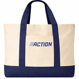 Сумка пляжна еко з бавовни Action бежева 51x35x16 см коттон 100% для покупок