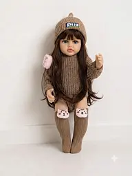 Реалістична Кукла Реборн 55 см повністю вінілова Doll Reborn Baby К0100212 - мініатюра 6
