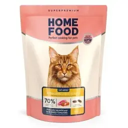 Сухий корм для кішок Home Food For large breeds з телятиною лососем та в’яленими томатами 400 г (4820235021009)