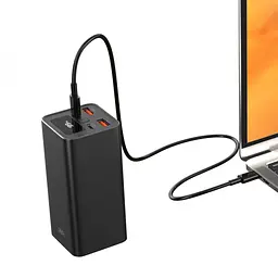 Батарея універсальна XO 20000mAh, PD/65W for laptop, QC/22.5W, black (PB97_Black) - мініатюра 4