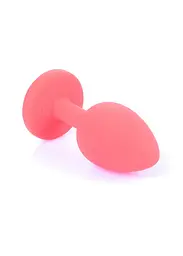 Анальна пробка - Jewellery Silicone Red Plug S Blue - мініатюра 5