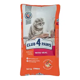 Уцінка. Сухий корм для котів Club 4 Paws Premium з телятиною 14 кг (B4630801) - мініатюра 2