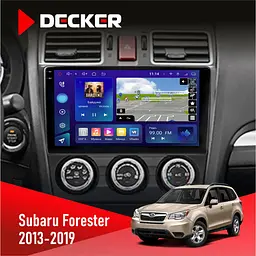 Штатна магнітола Subaru Forester 2013-2019 w/o CAN Decker D9-009 4x64, DSP, 4G, 2k Decker (НФ-00008421)