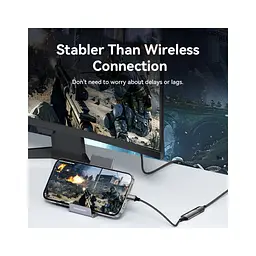 Кабель мультимедійний USB-C to DisplayPort M 0.25m 8K black Vention (CRGBC) - мініатюра 4