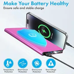 УМБ павербанк Power Bank 20000 mAh з ліхтариком LVR 018 Pink (17692) - мініатюра 8