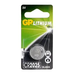 Батарейки GP LITHIUM Button Cell 3.0V CR2025-U1 Літієва CR2025 1 шт. - мініатюра 2
