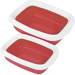 Туалет для котів з рамкою MPS Beta Maxi Red 49x39x13 см - мініатюра 2