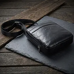 Чоловіча сумка Tony Perotti з натуральної шкіри Italico 6056G-15 (90352) Чорна - мініатюра 6