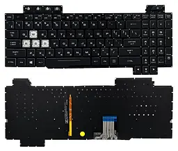 Оригінальна клавіатура Asus TUF Gaming FX505DY FX505DD FX505DT FX505DU чорна без рамки підсвітка PWR Прямий Enter RGB