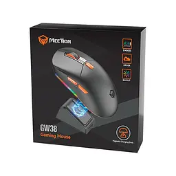 Миша MEETION Wired+2.4G+Bluetooth Gaming Mouse With Charing Base GW38 |6 Keys, 8000dpi, 30-60h, RGB| - мініатюра 2
