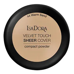 Компактна пудра для обличчя IsaDora Velvet Touch Sheer Cover Compact Powder, відтінок 44 (Warm Sand), вага 10 г (551375) - мініатюра 2