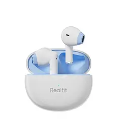 Безпровідні навушники Realfit F2 Pro, активне шумозаглушення, Bluetooth 5.3,з мікрофоном, білі 