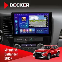 Штатна магнітола Mitsubishi Outlander 2015+ Decker D10-009 4x64, DSP, 4G, 2k Decker (НФ-00008320)