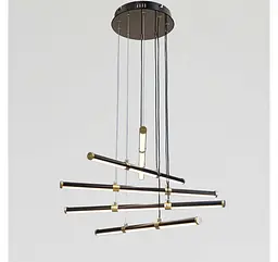 Підвісна LED-люстра Artlight L439/5BK+GD 76 Вт, 3 режими, чорно-золота, Ø60,3 см, від 13-20 м² - мініатюра 5