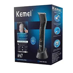 Машинка для стрижки волосся Kemei Km-5025 професійна акумуляторна - мініатюра 6