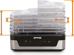 Gorenje Сушарка для продуктів Gorenje 230Вт, піддонів - 5x2.8см, діаметр - 29см, макс - 75°С, електр. - мініатюра 8