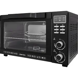 Електродуховка Liberton LEO-501E Black, 2000W, 50л, 70-250 °C, 3 режими приготування, конвекція, підсвічування, гриль, деко, тримач для деки та рожна, піддон для жиру, рожен - мініатюра 4